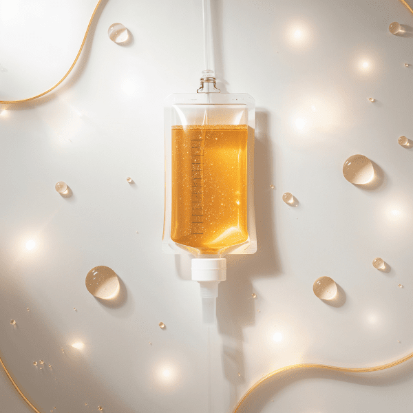 Golden-toned BloomMD IV therapy infusion